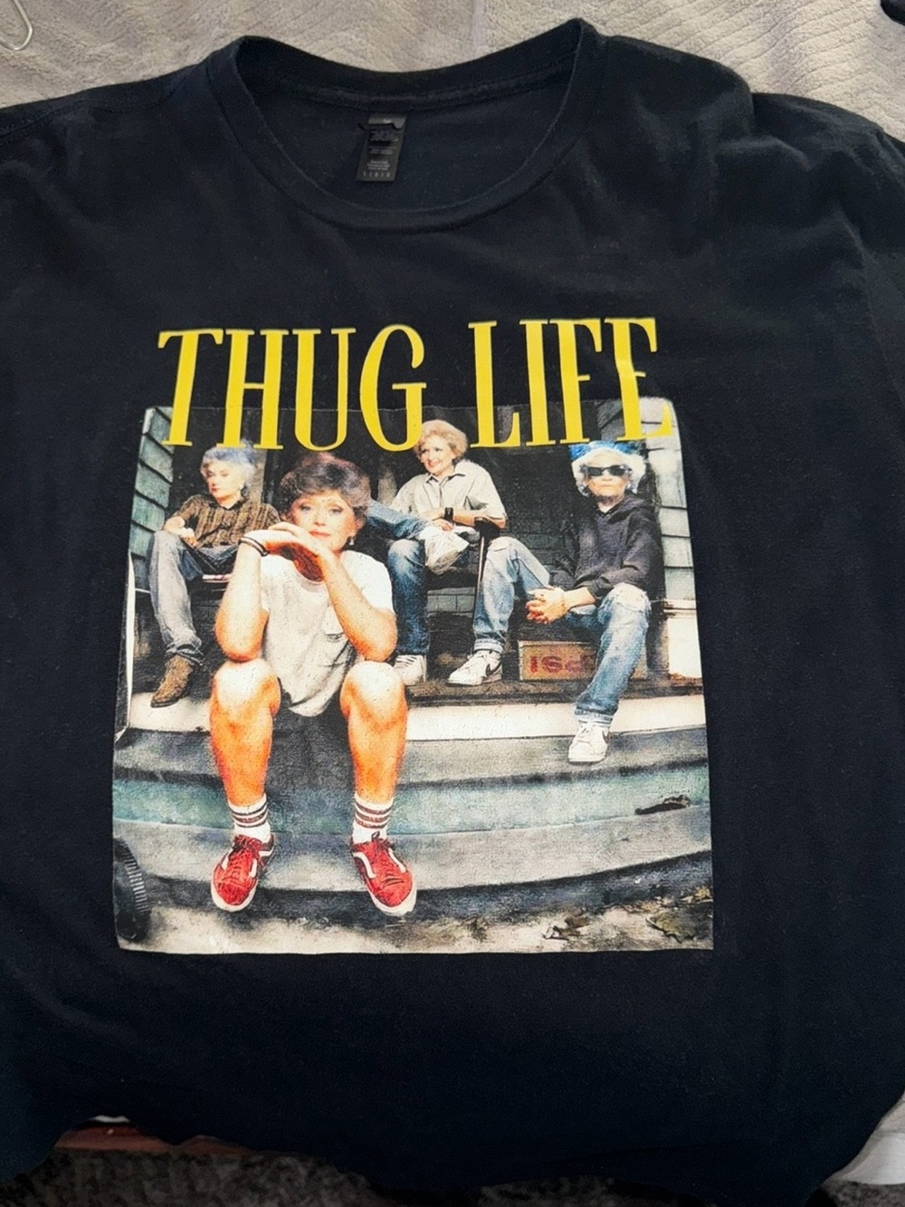 Women’s size Large The Golden Girls Thug Life black cotton t-shirt